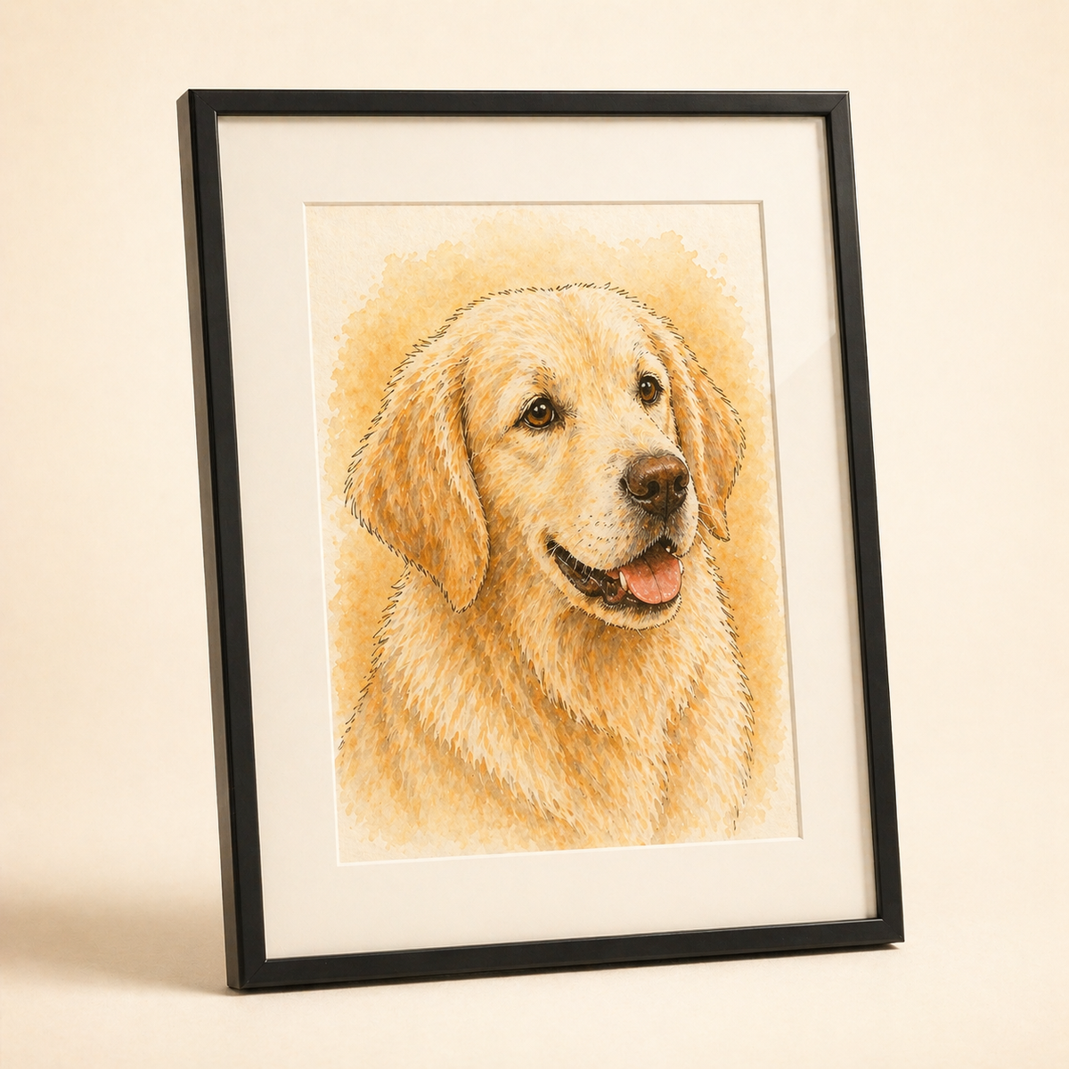 Framed Pet Portrait Print