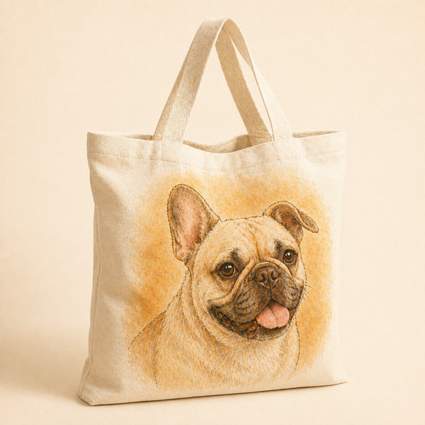 Custom Pet Portrait Tote Bag